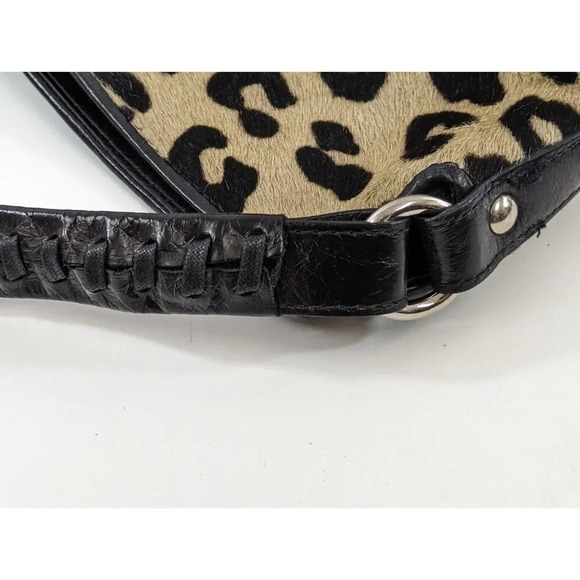 Maurizio Taiuti Leopard Print Handbag Purse Leather Italy Cheetah Animal Mobwife - Picture 5 of 12